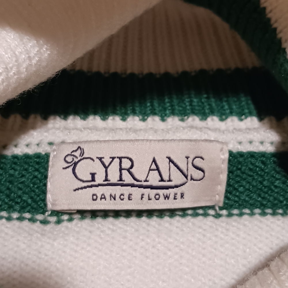 Gyrans Dance Flower Turtleneck Stripe Boxy Sweater - Picture 6 of 9